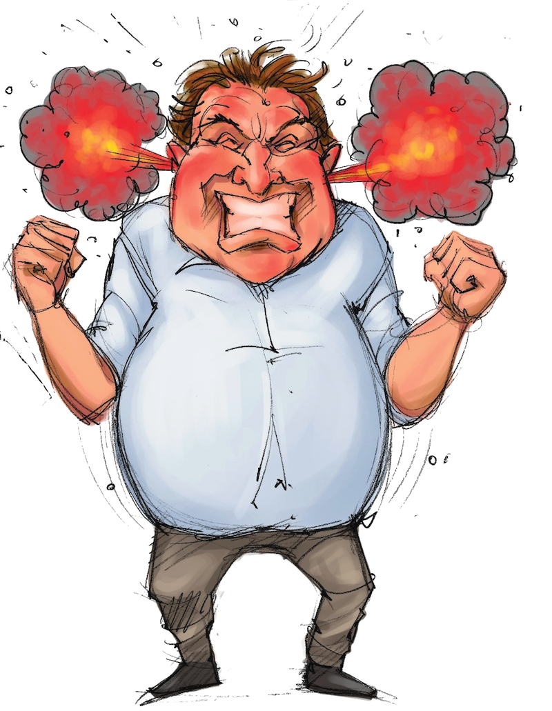 Need Self-control Stop Flipping Out - Man Out Of Control (800x1031), Png Download