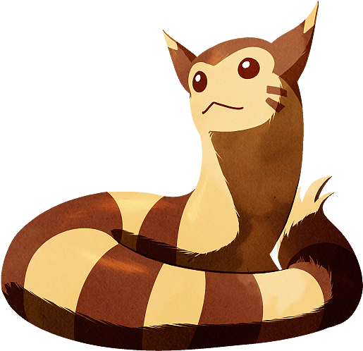 Furret - Cat Yawns (540x515), Png Download