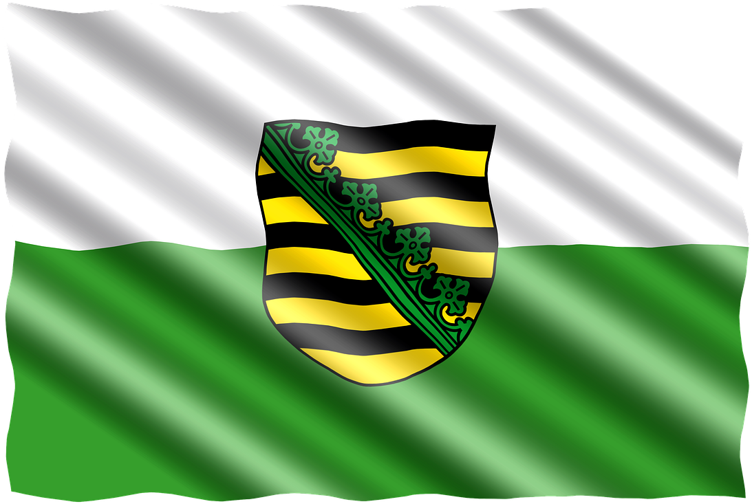 Germany Flag Regions - Saxony (1280x853), Png Download