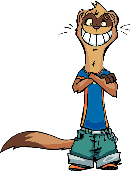 Paintf - Garrett The Ferret (435x567), Png Download
