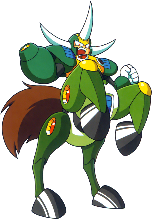 Centaur Man - Megaman Robot Masters King (641x914), Png Download