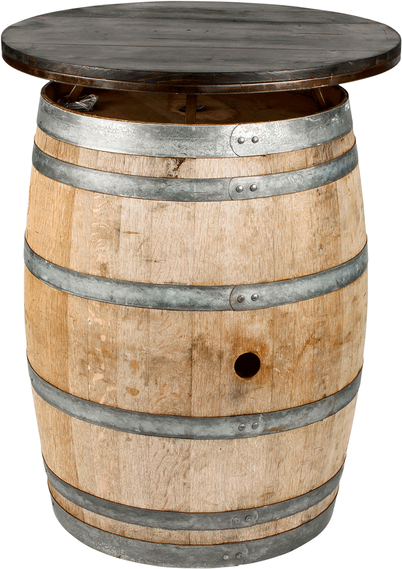 Wine Barrel Table Top - Wine Barrel Table Png (980x1330), Png Download