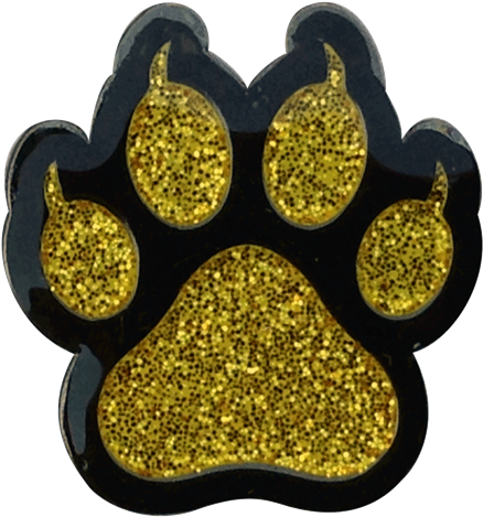 Cat Paw Print Gold Ball Marker & Hat Clip - Readygolf - Cat Paw Print Gold Ball Marker (500x500), Png Download