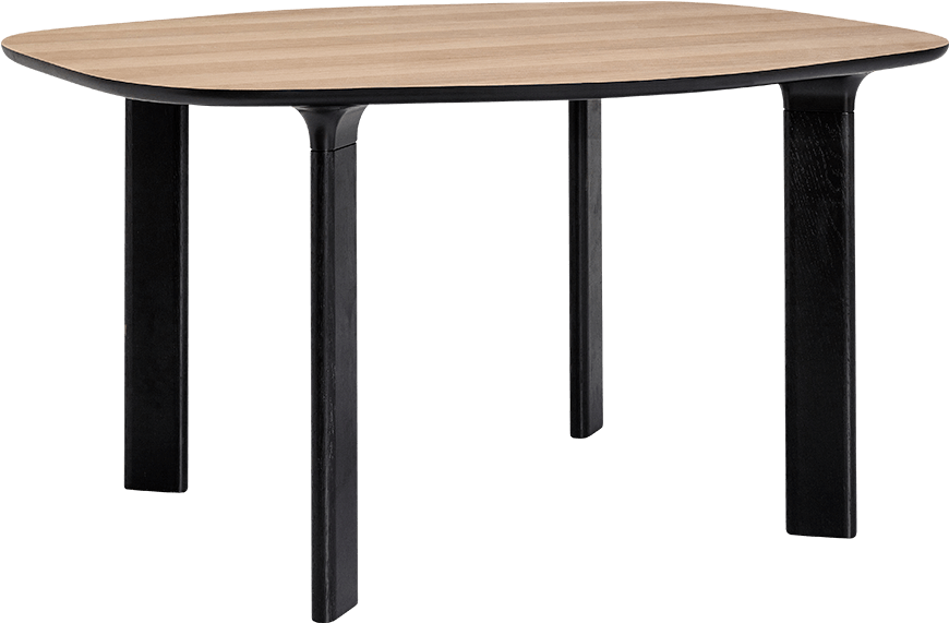 Walnut Veneer Table Top, Black Underside, Black Lacquered - Fritz Hansen - Analog Table Black / Walnut (1600x1840), Png Download