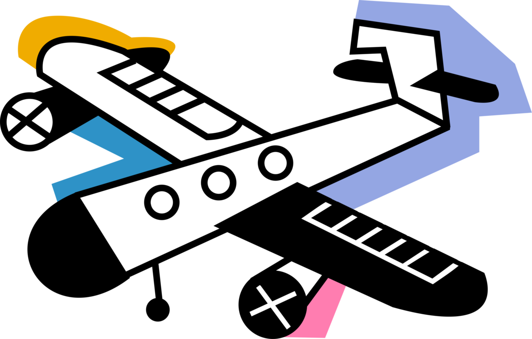 Vector Illustration Of Commercial Airline Passenger - Boeing-stearman Model 75 (1097x700), Png Download