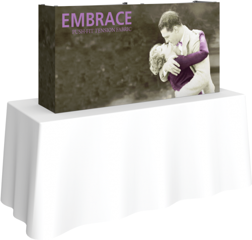 Embrace 5ft Tabletop Push-fit Tension Fabric Display - Embrace Push Fit Graphic (500x500), Png Download