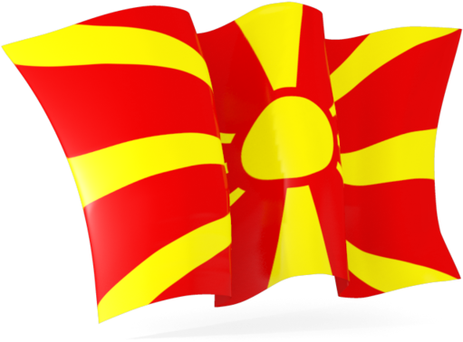 Waving Flag Of Macedonia Rep - Waving Flag Macedonia Gif (640x480), Png Download