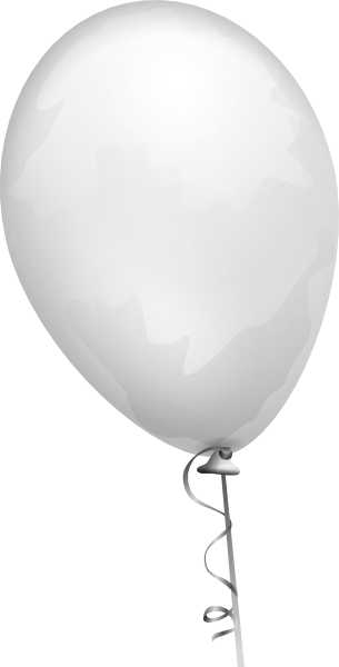 Free Vector Balloons-aj Clip Art - White Balloon Png Transparent Background (300x590), Png Download