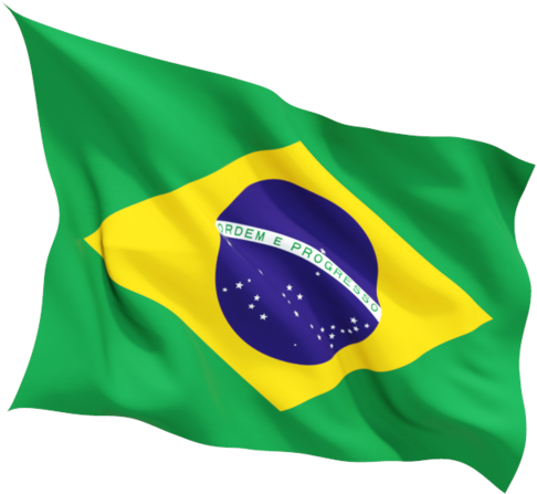 10pcs/lot Brazil Flag 21x14 Cm Polyester Hand Waving - Bandiera Del Brasile Png (640x480), Png Download