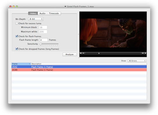Flash Frames , As Well As Increasing The Default Flash - Qt View Video Frame By Frame (550x402), Png Download