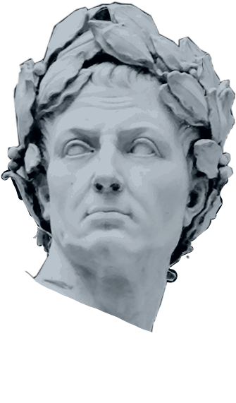 Clip Freeuse Stock Marble Statue Vaporwave Greek God - Julius Caesar (429x570), Png Download
