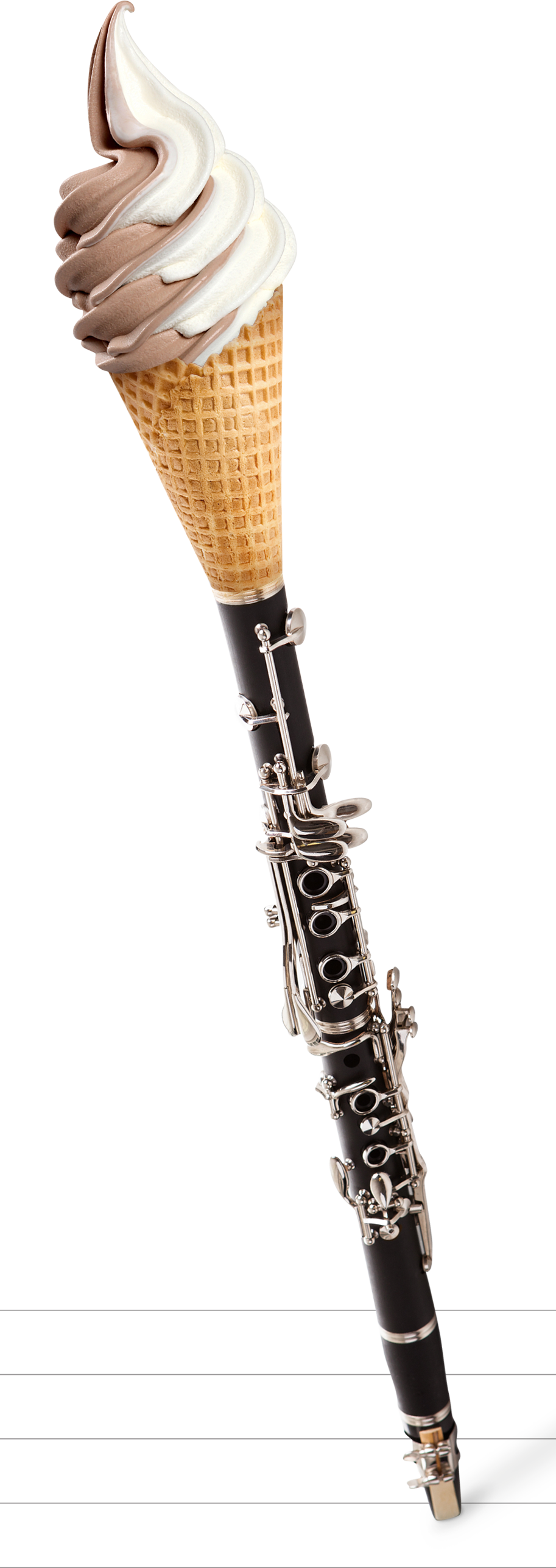 Clarinet - Piccolo Clarinet (913x2574), Png Download