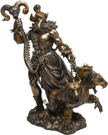Hades Greek God Statue (555x555), Png Download