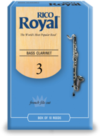 Rico Royal Bass Clarinet Reed (single Reed) (500x500), Png Download