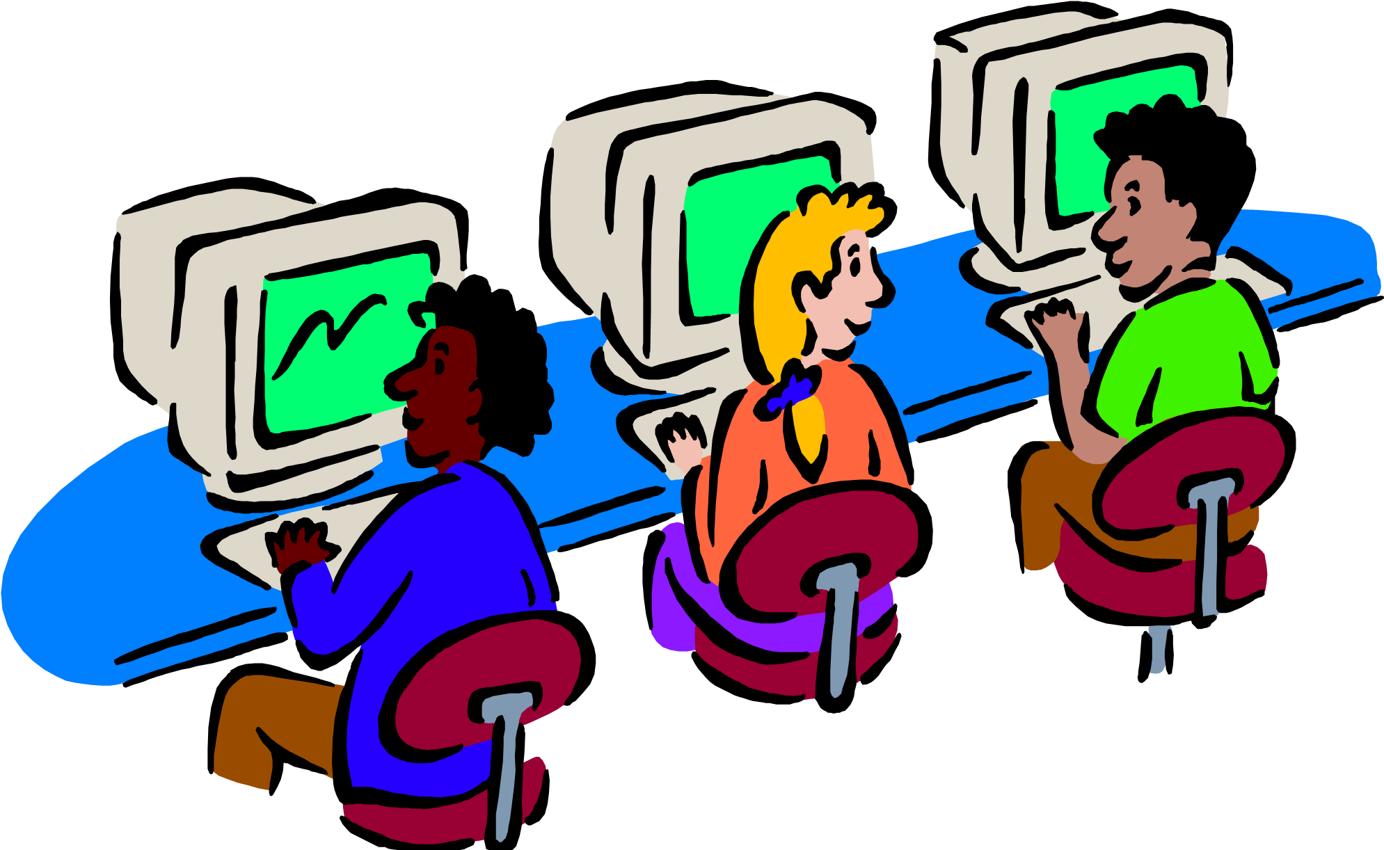 28 Collection Of School Computer Clipart (2118x1224), Png Download