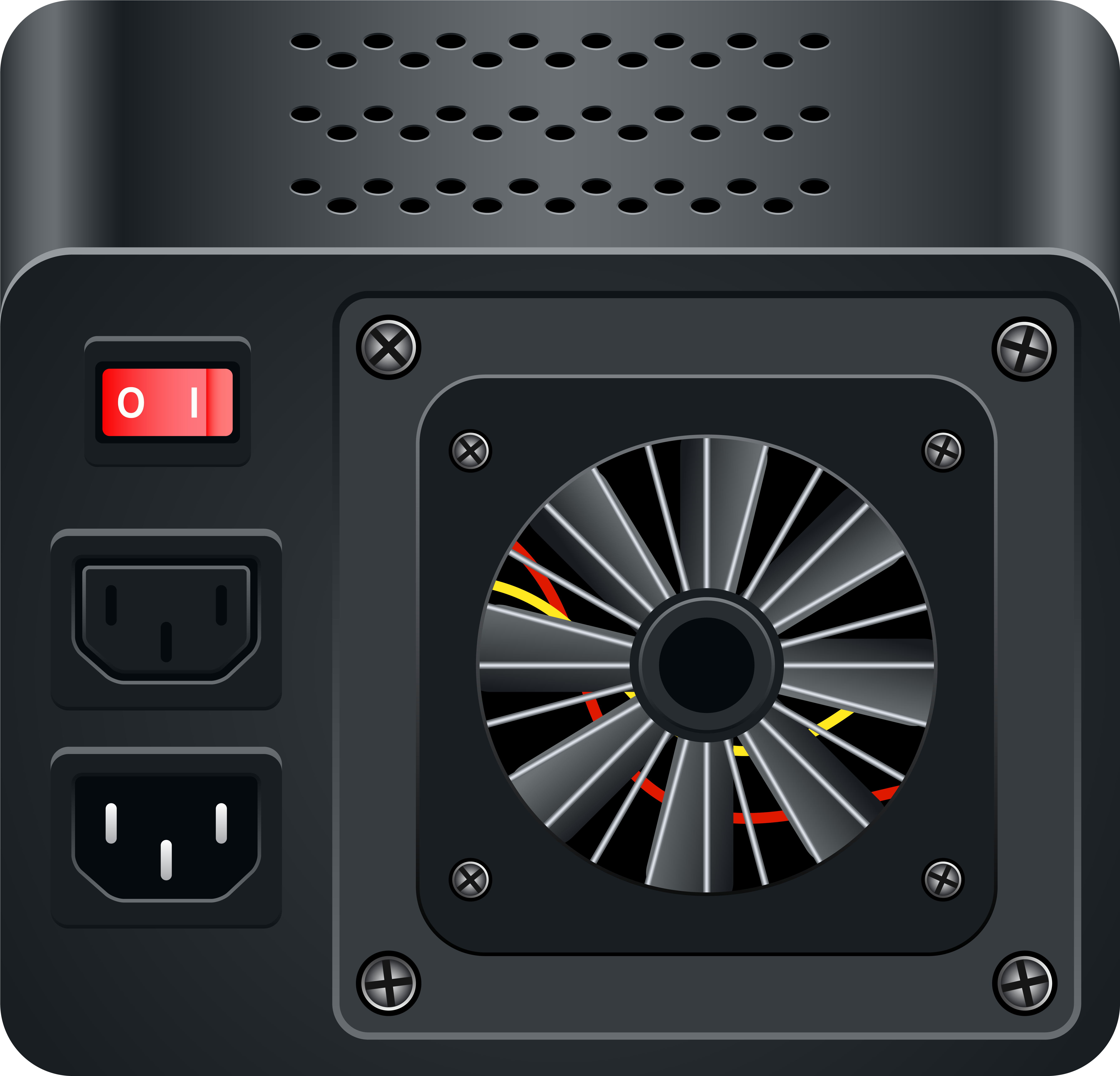 Special Black Power Supply Computer Png Clipart - Computer (5803x5576), Png Download