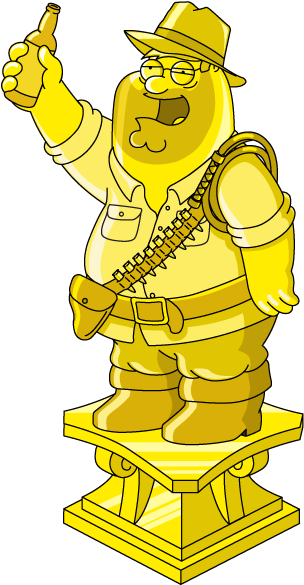 Deco Gold Adventurer Trophy - Glenn Quagmire (400x649), Png Download