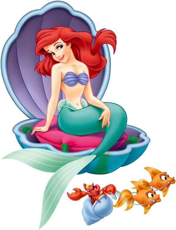 Ariel Clipart Animated Princess - Clip Art Ariel The Little Mermaid (615x801), Png Download