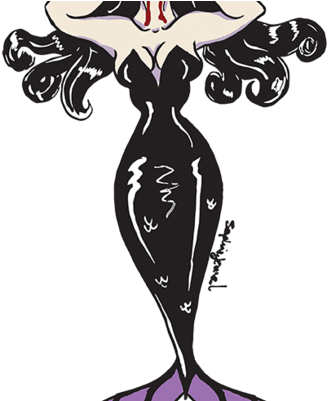 Vampira Mermaid Sticker - Vampire (400x400), Png Download