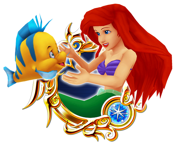Clip Freeuse Stock Ariel Transparent Princess Flounder - Stained Glass 1 Khux (573x460), Png Download