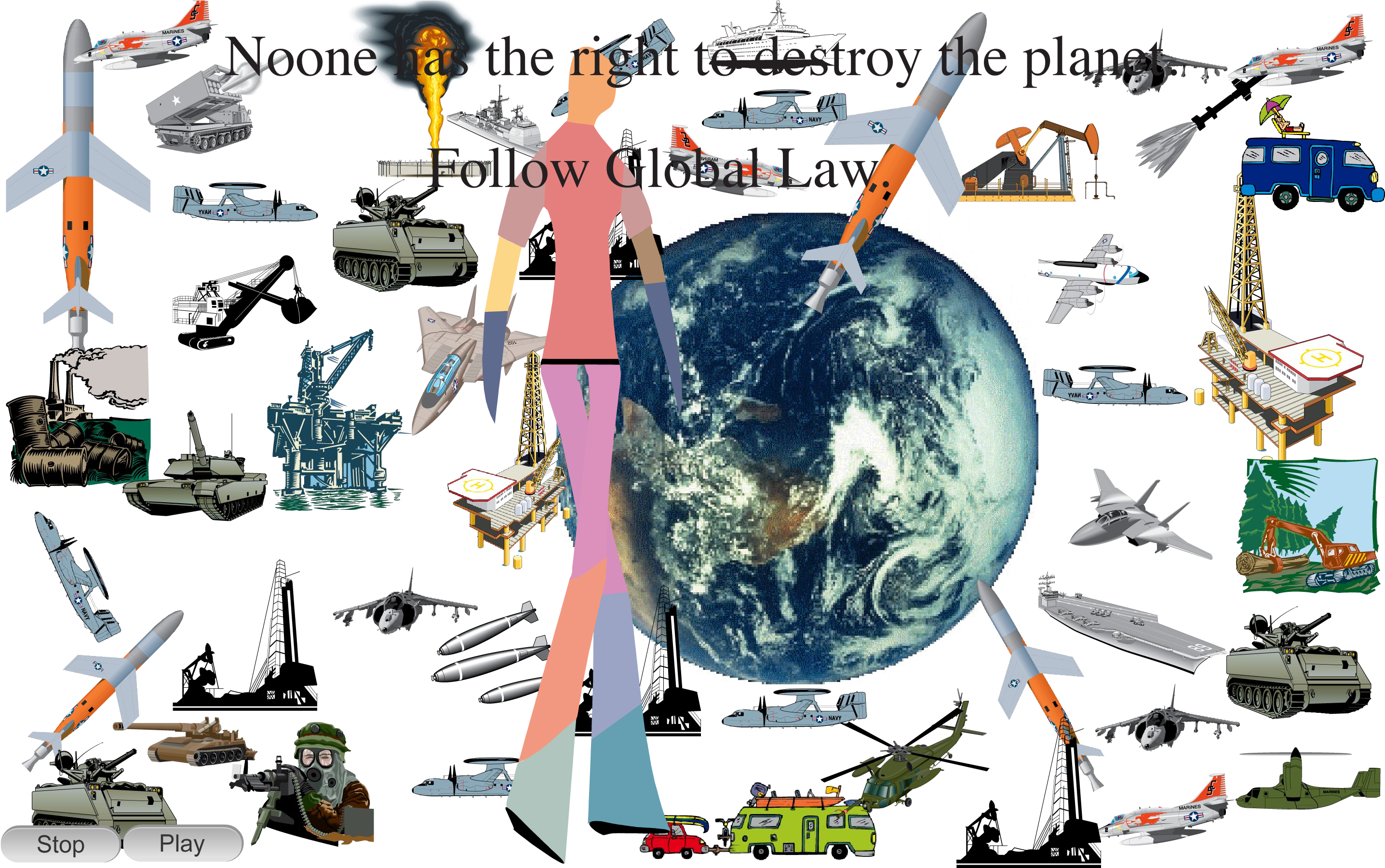 Destruction Clipart Destroyed World - Control Pollution On Earth (2880x1800), Png Download