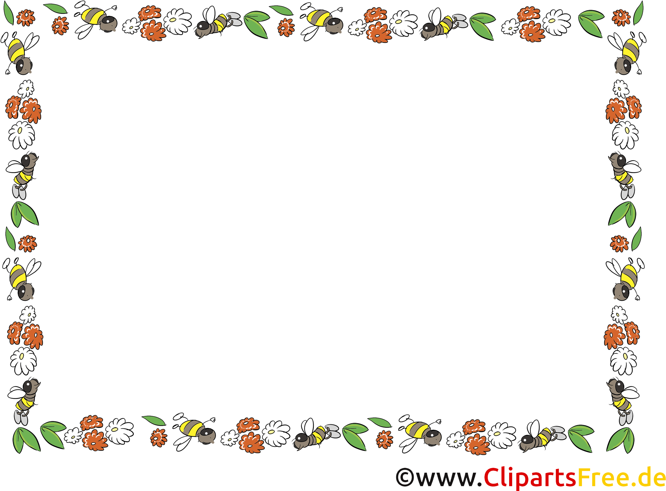 Clipart Cadre Noel Gratuit - Bordure De Page Fleurs (2300x1725), Png Download