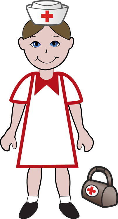Nurse Graphics Clipart - Boy And Girl Nurse Clipart (404x750), Png Download