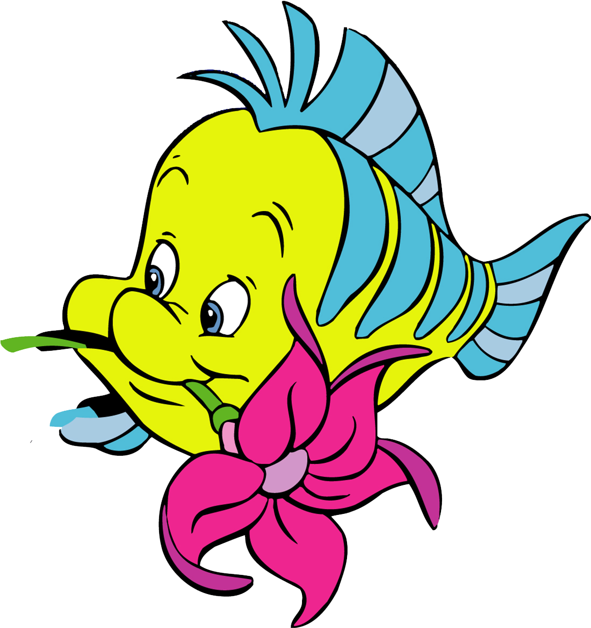 Flounder Fish Cartoon Clip Art - Flounder Little Mermaid (1181x1318), Png Download