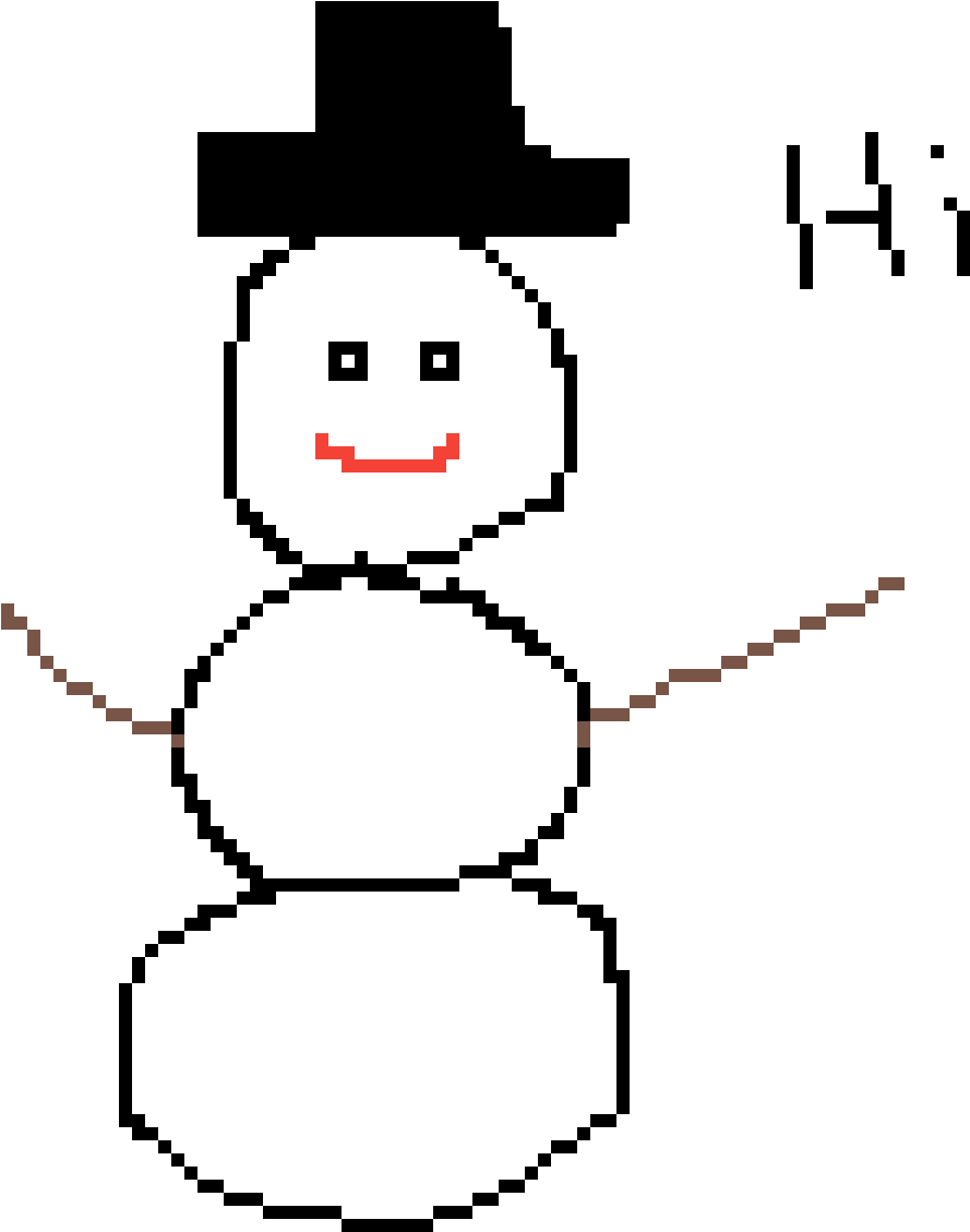 Snowman Hi - Cartoon (1200x1200), Png Download