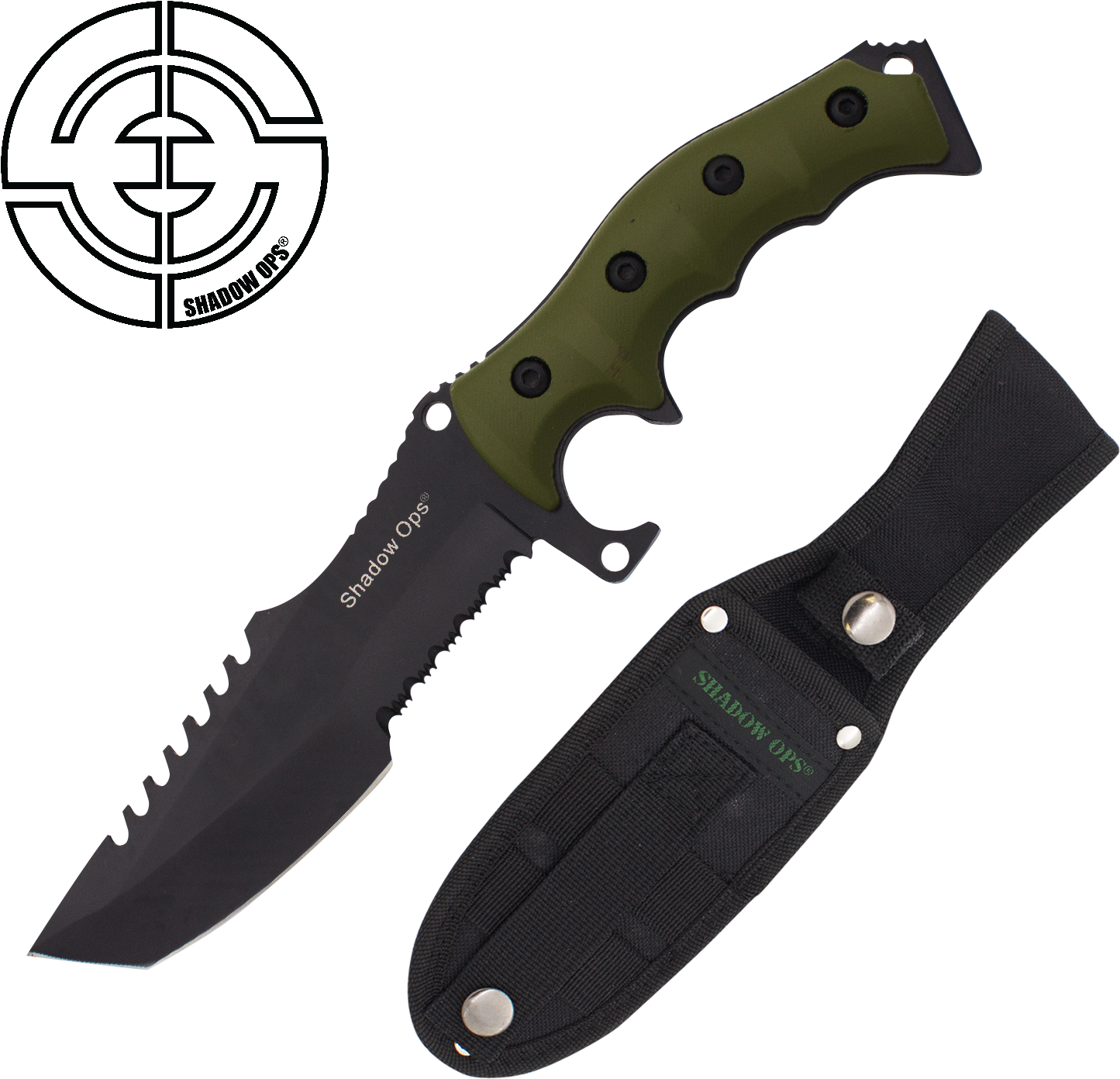 Shadow Ops Tactical Fixed Blade Combat Knife Tanto - Bayonet Knife (1500x1500), Png Download
