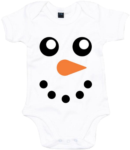 Snowman Face Babygrow - Penguin (435x500), Png Download