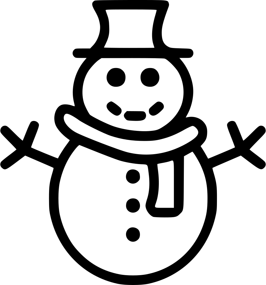 Png File - Snowman Black And White Png (916x980), Png Download