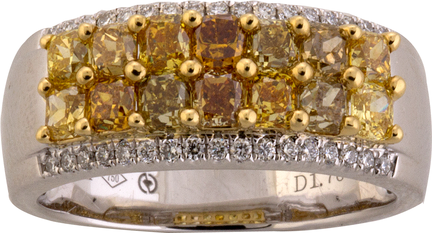 Yellow Diamonds - Ring (2500x1842), Png Download