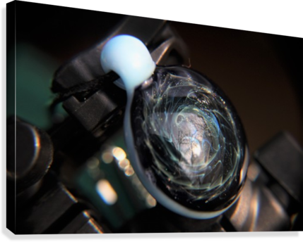 Reflectioninglassf001 Dragonfire Glass Canvas Print - Film Camera (429x344), Png Download
