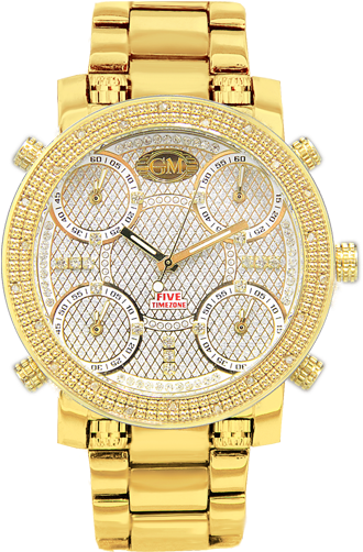 15 Tcw Men's Diamond Watch Set In Stainless Steel - Diamond Watch Pics In Png (536x536), Png Download