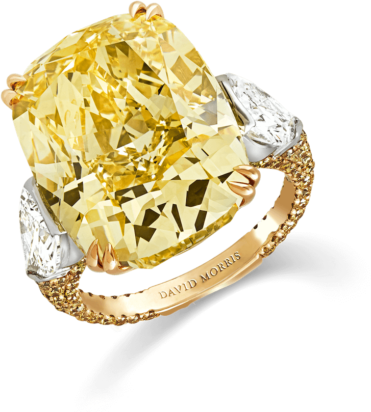 Yellow Diamond Ring2 - Pre-engagement Ring (1500x1451), Png Download