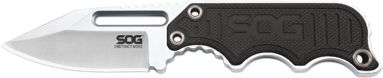 Blade Details - Sog Specialty Knives Nb1012-cp Instinct Knife (1330x546), Png Download