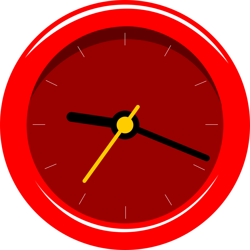 Wall Clock Vector Png (850x850), Png Download