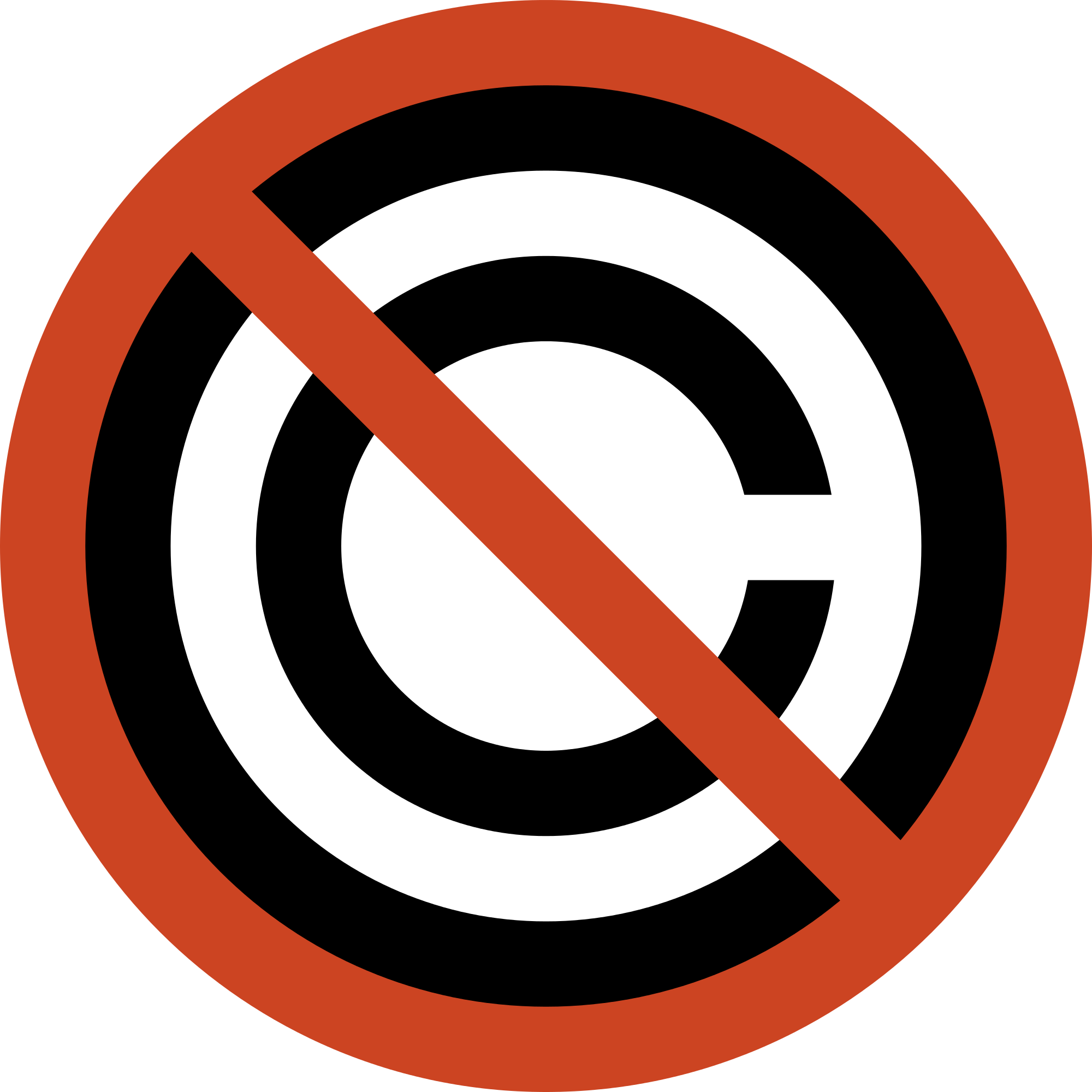 File Nocopyright Svg Wikimedia Commons - No Copyright Logo Png (2000x2000), Png Download