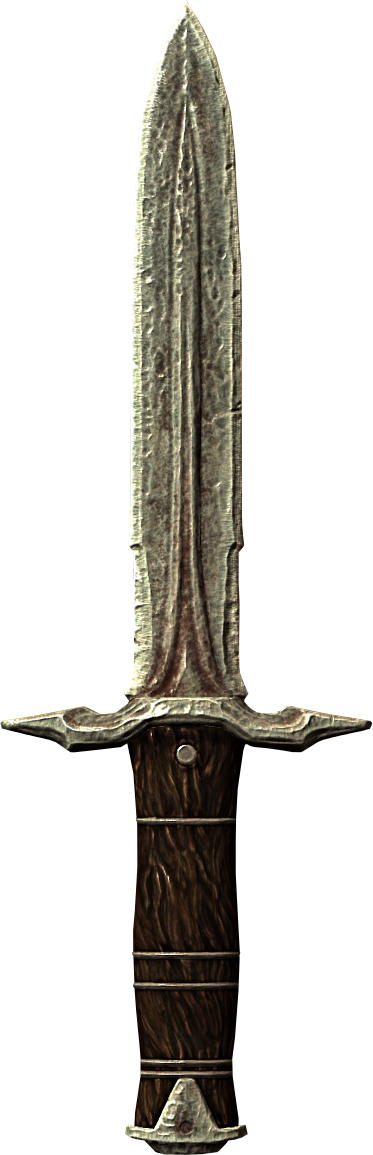 The Iron Dagger Is A One-handed Weapon That Appears - Skyrim Dagger (373x1155), Png Download