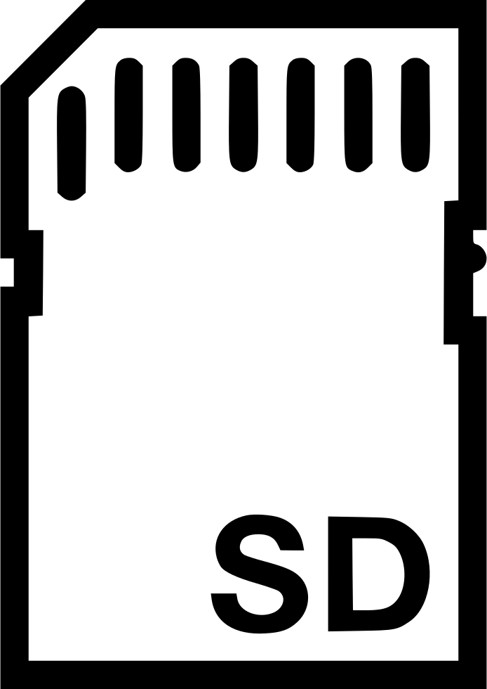 Sd Card - - Sd Card Icon Png (694x980), Png Download