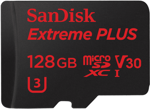 Sandisk Extreme Plus Micro Sd Card - Sandisk 128gb Micro Sd (500x500), Png Download