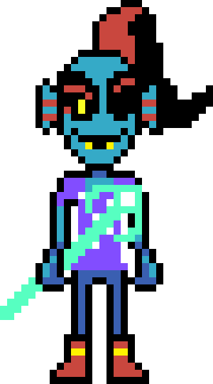 Death By Heartbreak - Pixel Art Undertale Undyne (300x540), Png Download