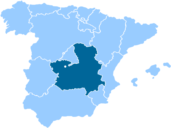 Spain La Mancha - Spain Provinces Map Icon (600x600), Png Download
