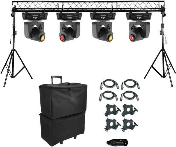 Chauvet Dj Intimidator Spot 155 Led Moving Heads & - (2) Chauvet Dj Helicopter Q6 Rotating Multi-effect (600x600), Png Download