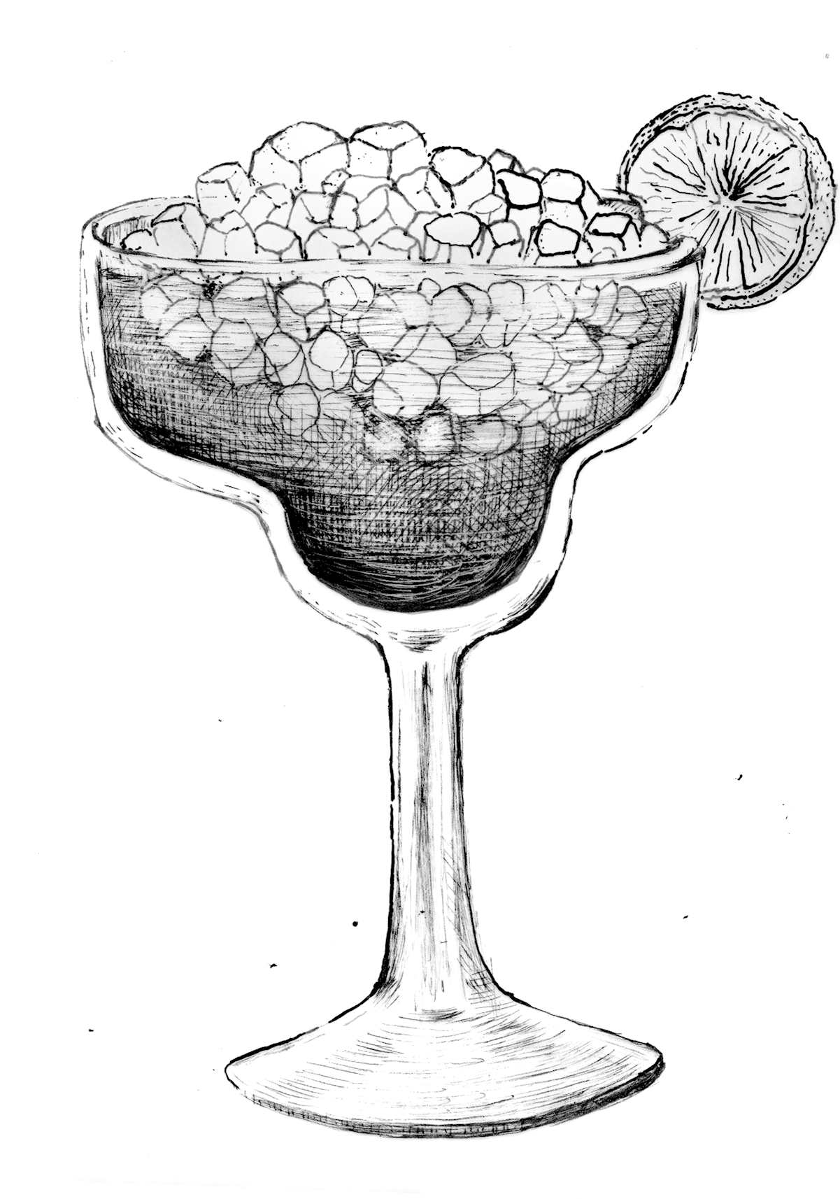 Drawings For Menu Of Kraftwerk, In Zürich - Champagne Stemware (1200x1755), Png Download