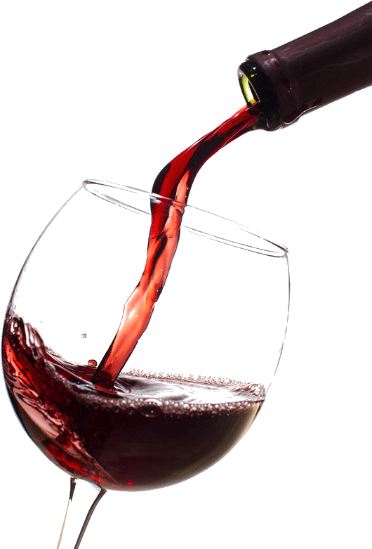 Wine Pouring Into Glass Png - Wine Bottle Glass Png (535x793), Png Download