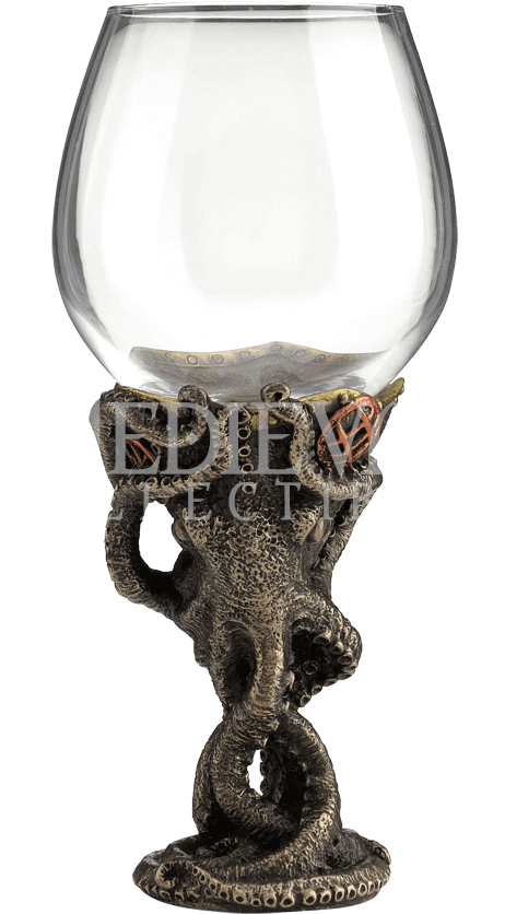 Octopus Wine Glass (850x850), Png Download