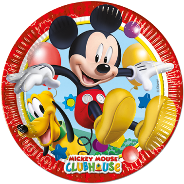 Mickey Mouse Party Supplies - 8 Disney Mickey Mouse Clubhouse Paper Dinner Plates (400x400), Png Download
