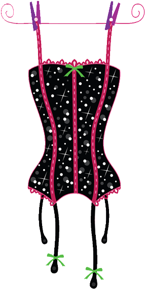 Lingerie - Dibujo De Corset (289x600), Png Download